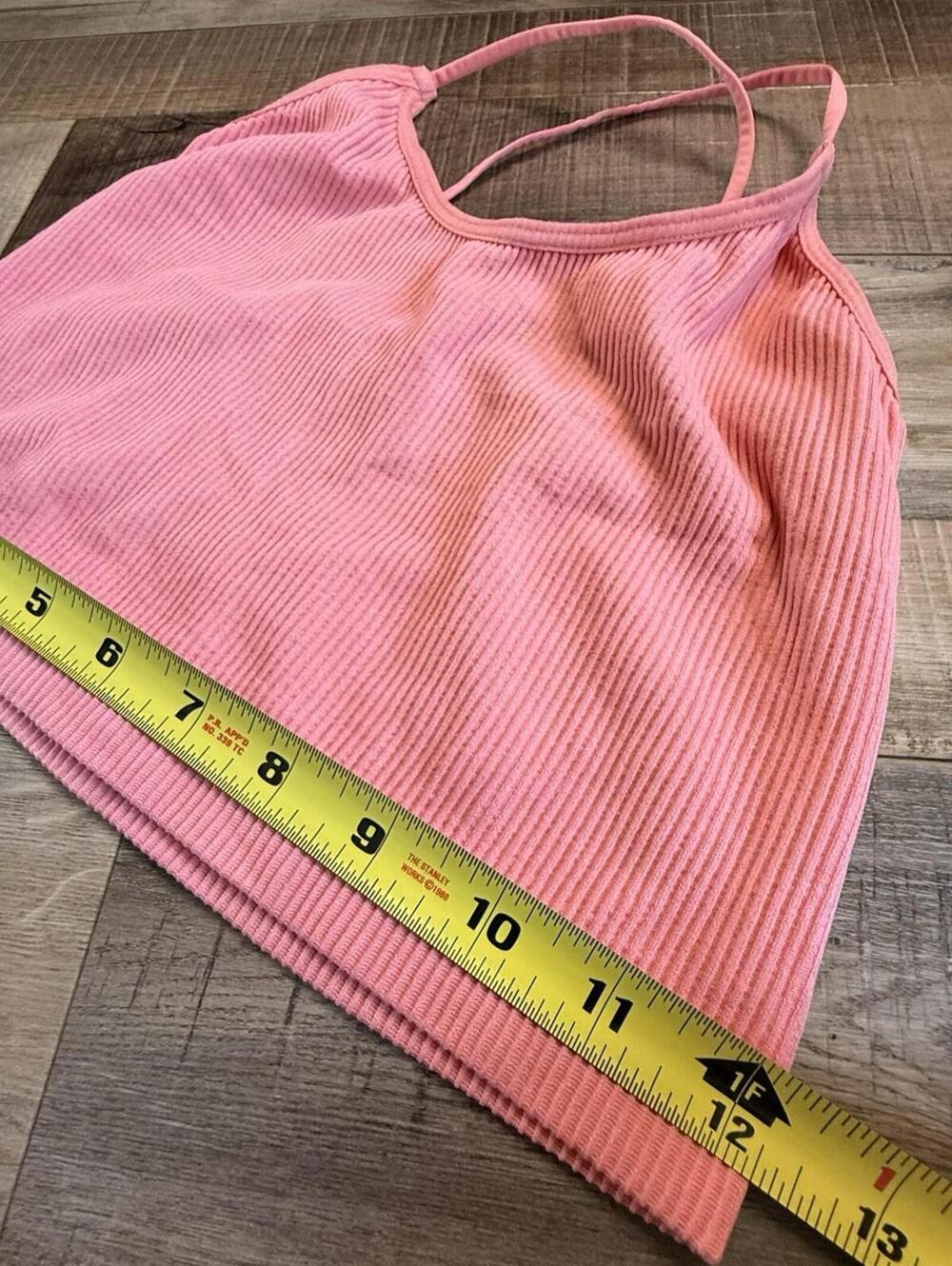 Colsie Pink Strappy Bralette Sz M - Picture 3 of 5